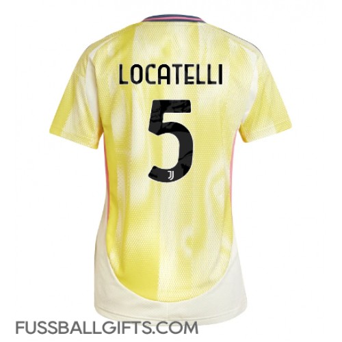 Juventus Manuel Locatelli #5 Fußballbekleidung Auswärtstrikot Damen 2024-25 Kurzarm